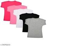 Girls Cotton T-shirt & Pant Set (Pack Of 5) - 3-4 Years
