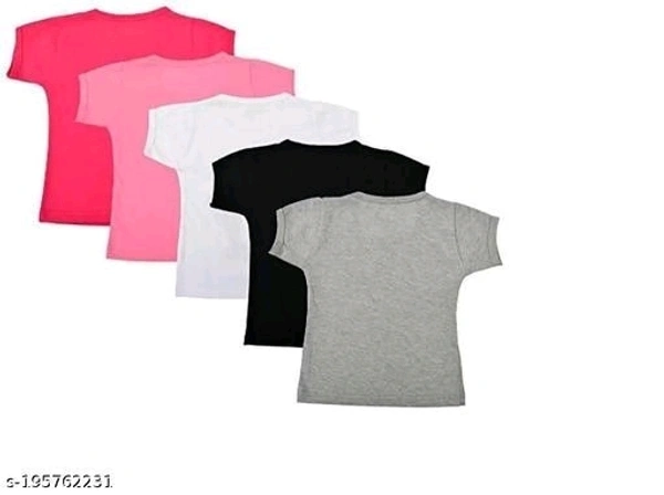 Girls Cotton T-shirt & Pant Set (Pack Of 5) - 3-4 Years