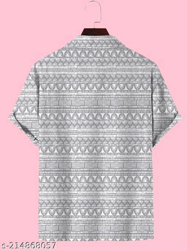 New Trendy Rayon Febric Cotton Blended Half Sleeve Shirts For Men  - L