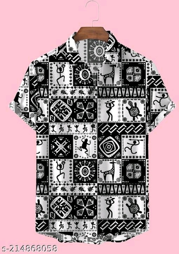 New Design Trendy Rayon Febric Goa Style Half Sleeve Shirt For Men - Xxl