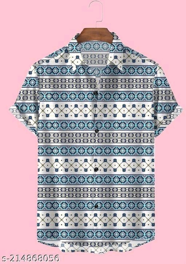 New Trendy Rayon Febric Cotton Blended Goa Style Comfy Half Sleeve Shirt For Men - M