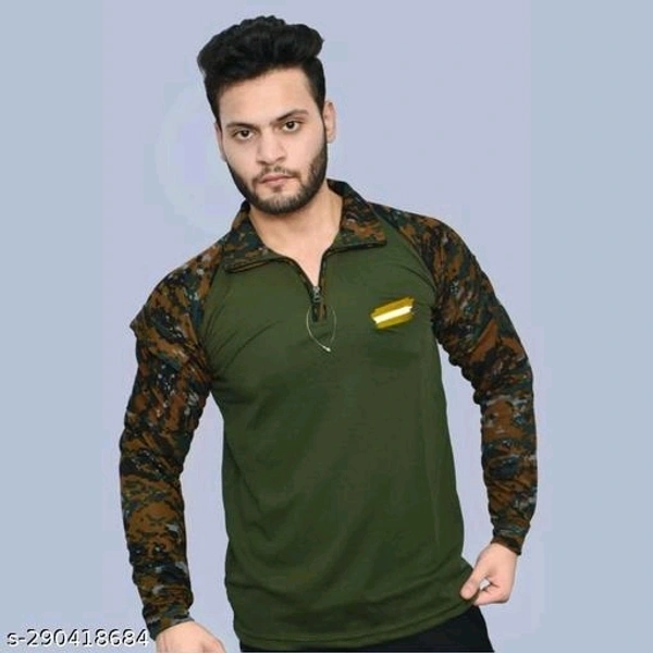 Stylish Cotton Full Sleeve T-shirt For Men - Xl