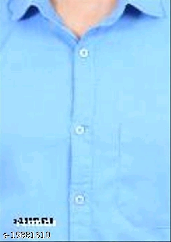 Men's Solid Blue Shirt - M