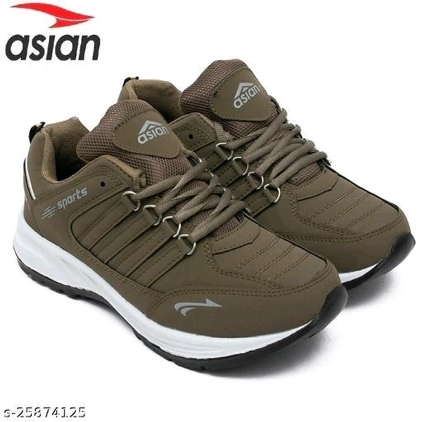 ASIAN Men's Cosco Brown Sports Shoes - IND-8