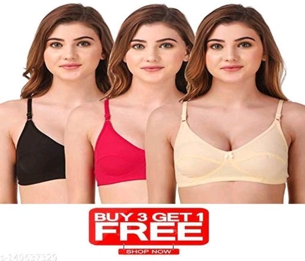 Trendy Bra Multicolor (Buy 3 Get 1 Free) - 36B