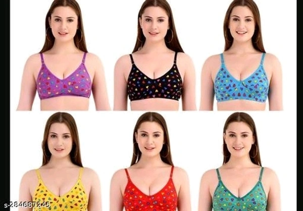 Women Printed Bra Combo Pack Of 4 - 36B