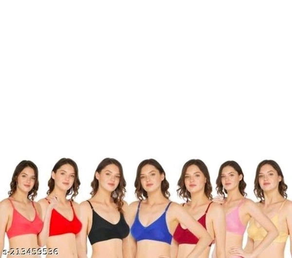 Delicious  Comfy Bra Pack Of 6 (Random Color) - 34B