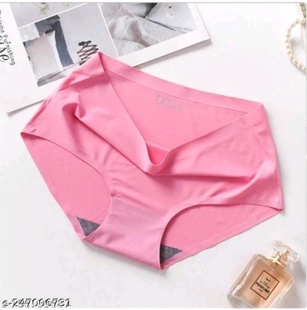 Women's Cotton Ice Silk Seamless Panties (Pack Of 3) - S