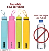 Phantom Colorful Plastic 1000ml Water Bottle Combo Set Of 6 Pcs (multicolor )