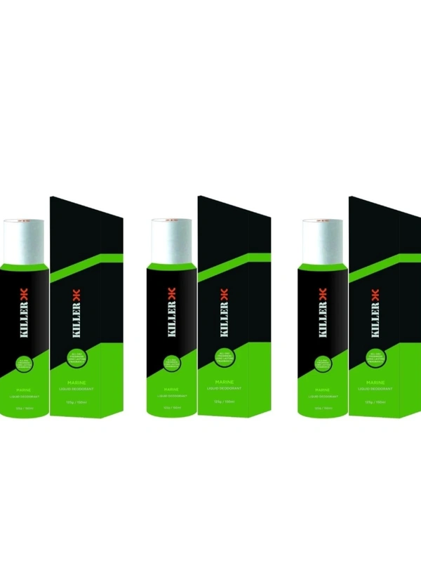 KILLER Deodorant Marine 150ml (Pack Of 3)