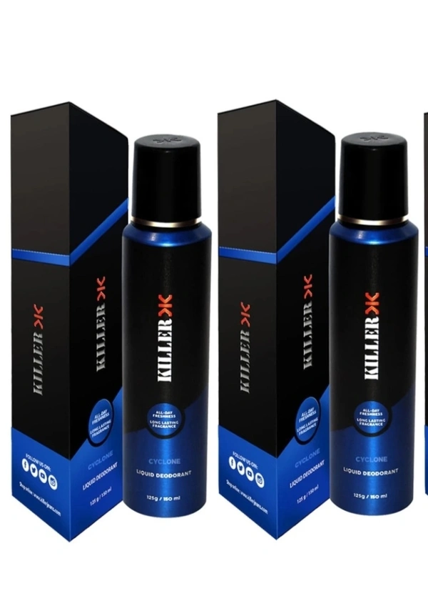 KILLER Deodorant CYCLONE 150ml (Pack of 2)