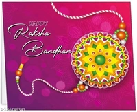 Beautiful Rakhi Set With Chocolate Packet
