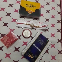 Beautiful Rakhi Set With Chocolate Packet
