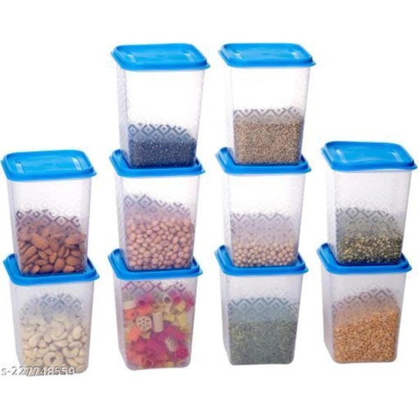 1000ml Plastic Storage Jar & Container (Pack Of 10)