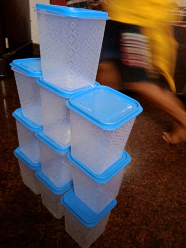 1000ml Plastic Storage Jar & Container (Pack Of 10)