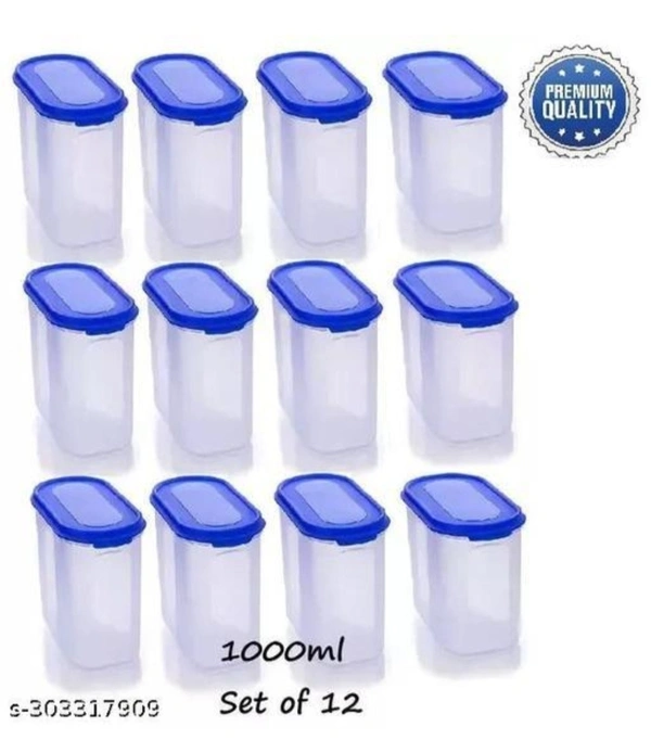 1200ml Unbreakable Modular Storage Jar Container - Pack Of 12
