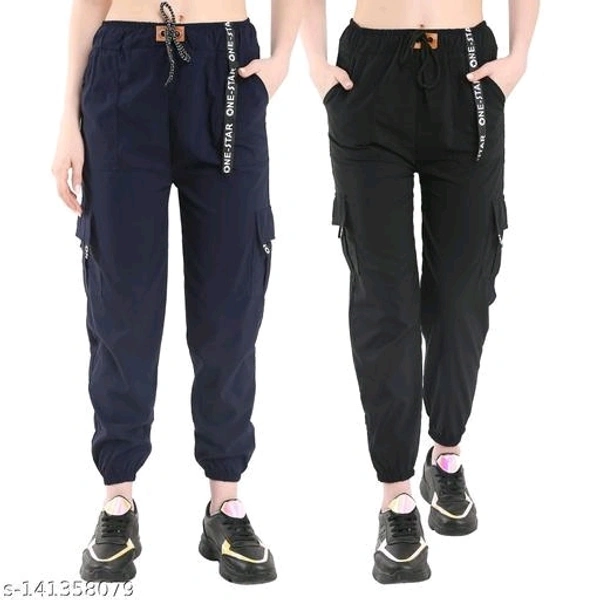 Women's Multicolor Solid Trackpant Jogger's (Pack Of 2) - 26