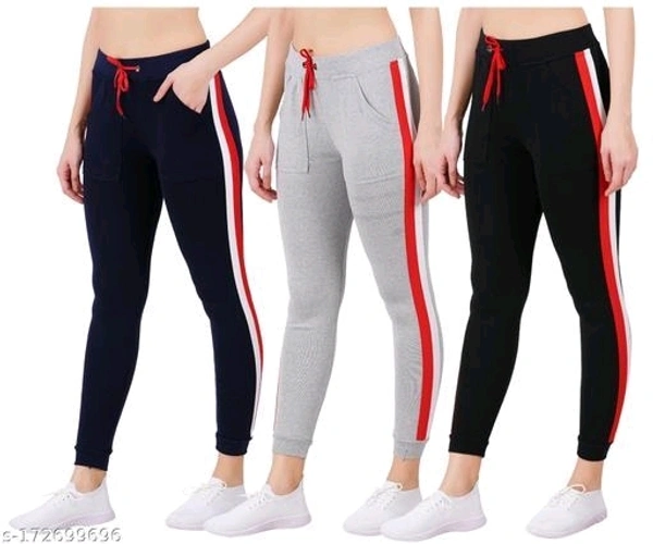 Women's Striped Trackpant|Activewear (Pack Of 3) - 28