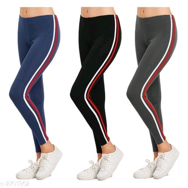Elegant Poly cotton Women's Tight (Pack Of 3) - 34