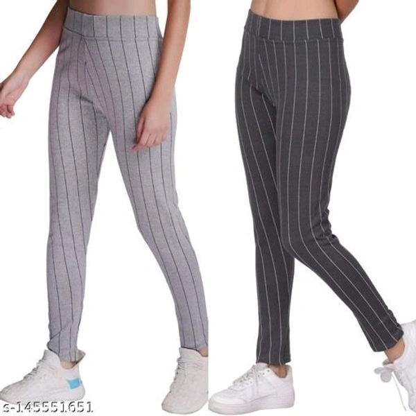 Women's Printed Trackpants (Pack Of 2) - FREE SIZE