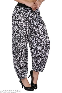 Black Printed Jogger's Trackpant For Women (Pack Of 2) - 32