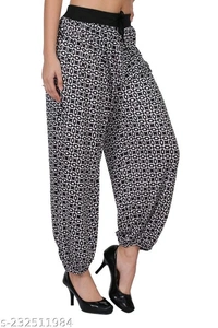 Black Printed Jogger's Trackpant For Women (Pack Of 2) - 32