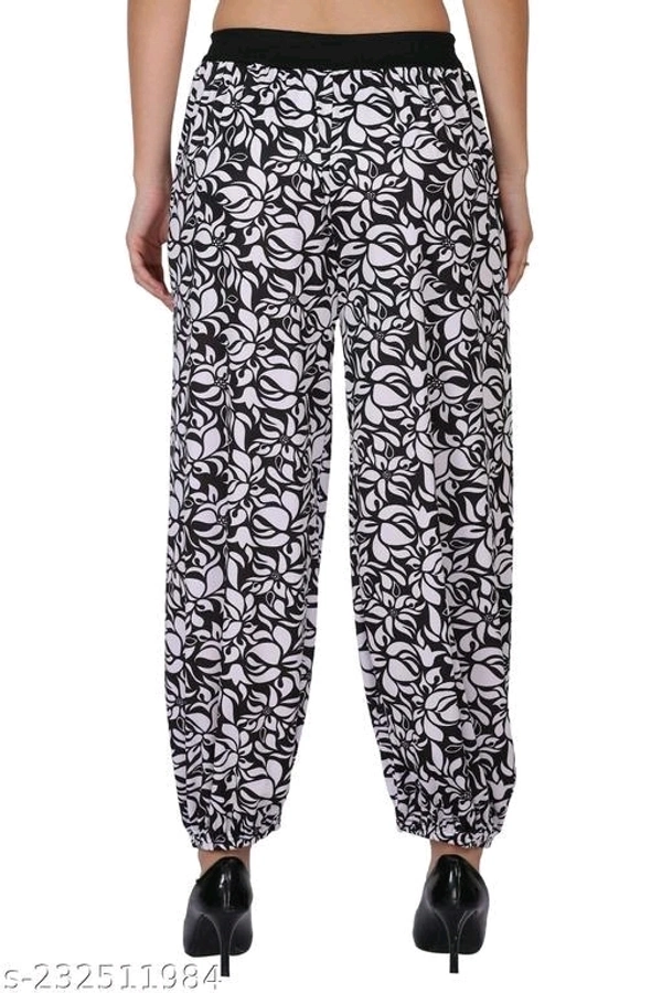 Black Printed Jogger's Trackpant For Women (Pack Of 2) - 32
