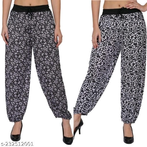 Stylish & Printed Jogger's Traouser For Women (Pack Of 2) - 36