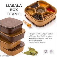 7 Section Heavy Duty Plastic Masala Box For Kitchen (Multicolor)