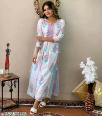 Nayra Cut Nev Design Printed Kurta Pant Set - L