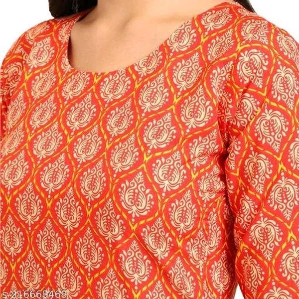 Stylish Women's Crepe Digital Printed Straight Kurti (Pack Of 4) - S