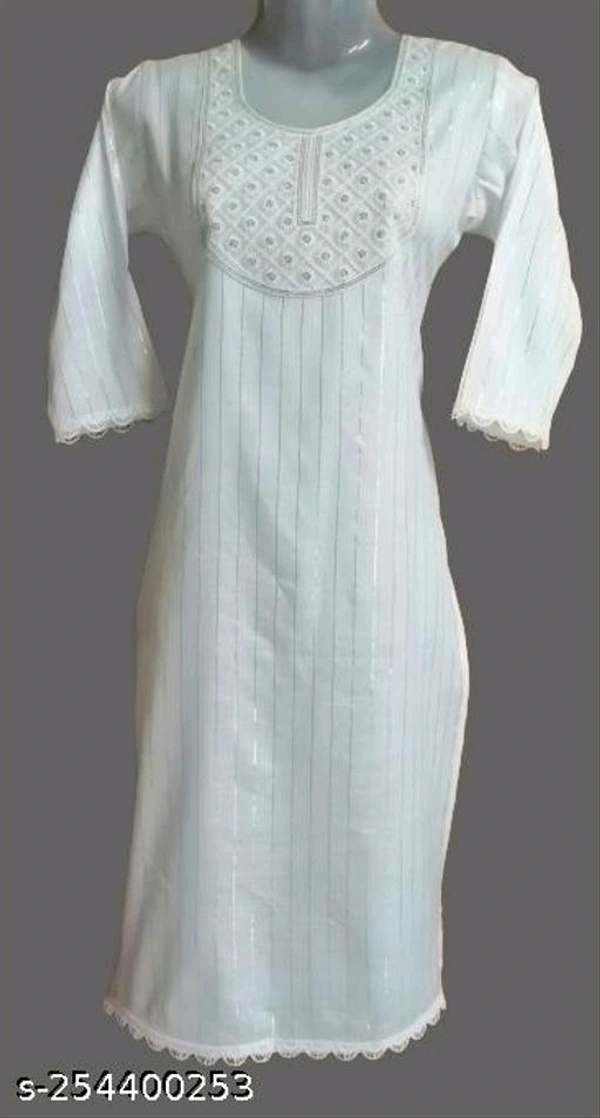 Round Neck Kurti For Women's  - S