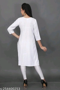 Round Neck Kurti For Women's  - S