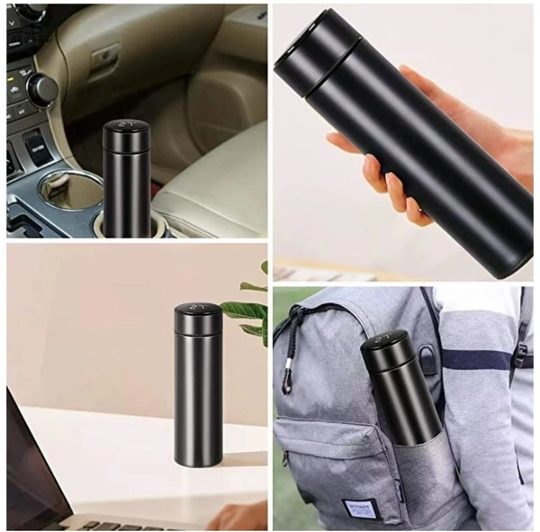 Smart LED Temperature Water Bottle (500ml) - Black