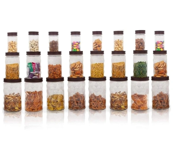 Plastic Container 24 Pcs (350ml, 650ml, 1200ml) - 350ml 650ml 1200ml