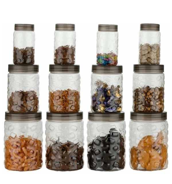 Plastic Container 24 Pcs (350ml, 650ml, 1200ml) - 350ml 650ml 1200ml