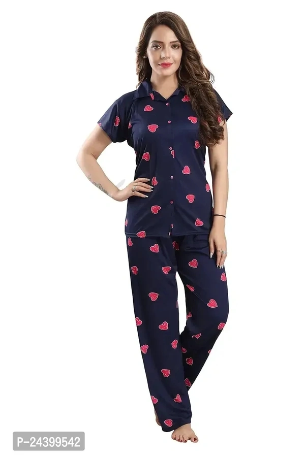 TRUNDZ Printed Night Suit Set For Women - XXL