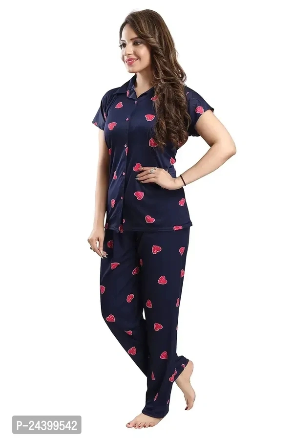 TRUNDZ Printed Night Suit Set For Women - XXL