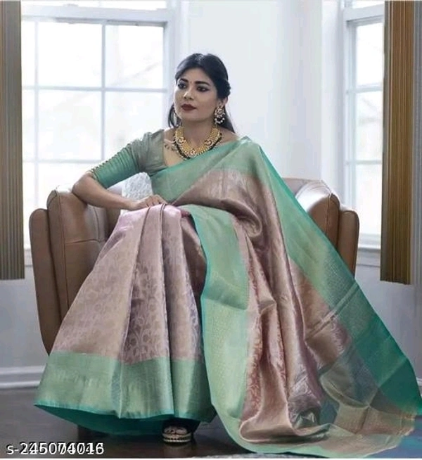 Fancy Banarashi Tissue High Level Demand Silk Saree