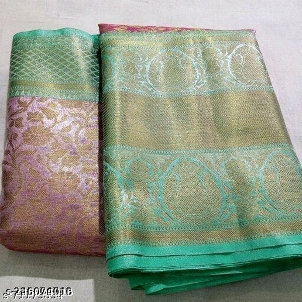 Fancy Banarashi Tissue High Level Demand Silk Saree