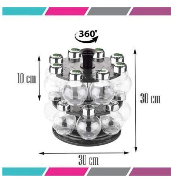 Multipurpose Plastic Spice Rack 16 In 1 set