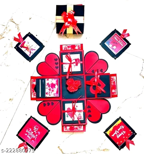 Explosion Box For Valentine, Anniversary Gift Card Box