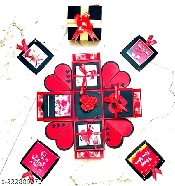 Explosion Box For Valentine, Anniversary Gift Card Box