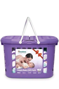 HIMALAYA HAPPY BABY GIFT BASKET (9 IN 1) (White)+1