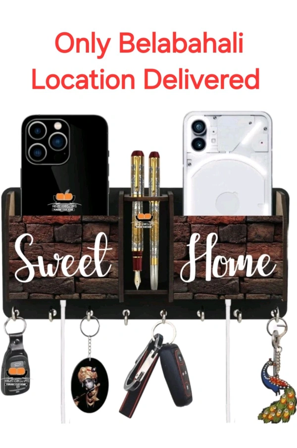 Sweet Home Key Holder, Mobile & Pen Stand