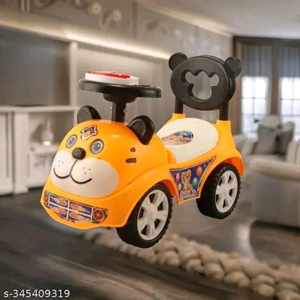 Kiddykin Ride on & Car for Kids with Music & Horn Steering, Push Car for Baby with Backrest, Safety Guard, Under Seat Storage & Big Wheels, Ride on for Kids 1 to 3 Years
