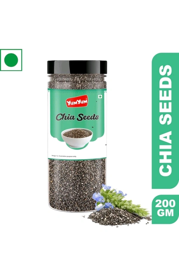 YUM YUM Raw Chia Seeds, Healthy Seeds, Rich in Calcium Chia Seeds (200 g)