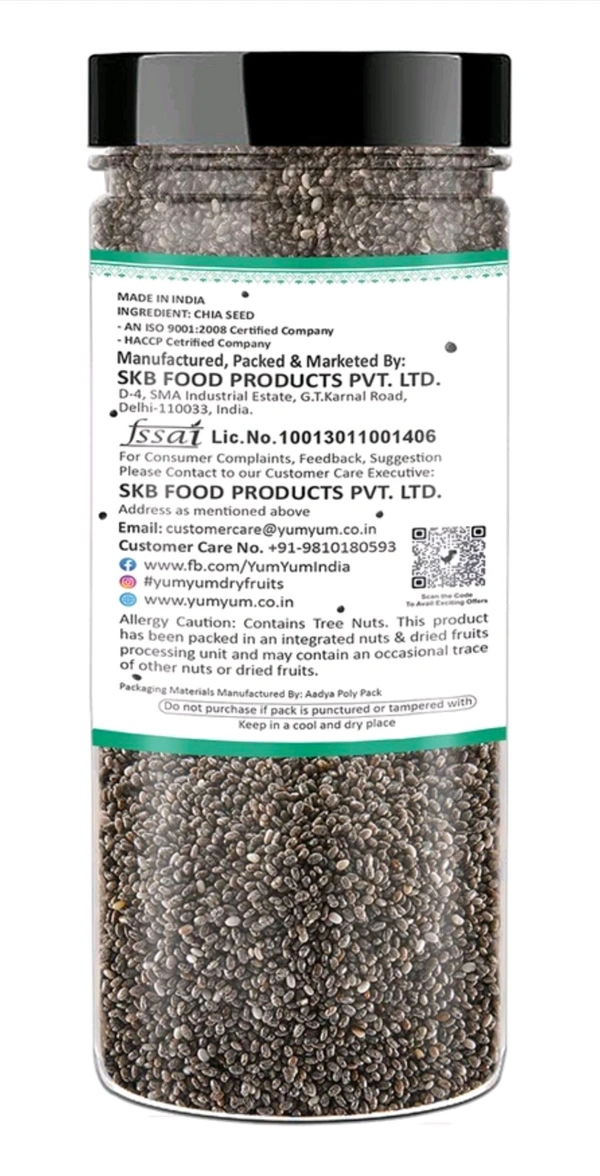 YUM YUM Raw Chia Seeds, Healthy Seeds, Rich in Calcium Chia Seeds (200 g)