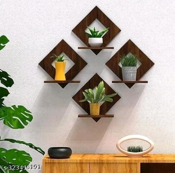 Decorative Wooden Pot Stand Set Of 4 Pc