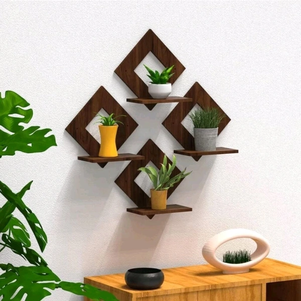 Decorative Wooden Pot Stand Set Of 4 Pc